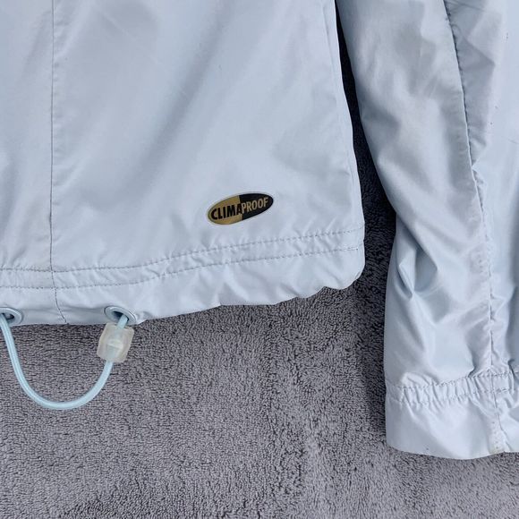 Adidas Clima365 Jacket Light Blue Full Zip Hood in Collar Vented Womens Small - Picture 8 of 12